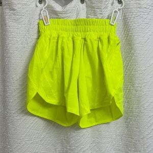 Lululemon Athletica Neon Lime Athletic Shorts
